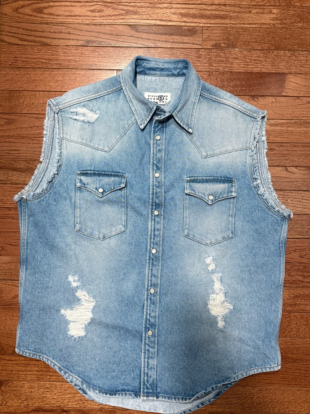 MM6 Maison Margiela Sleeveless Denim Shirt - Medium